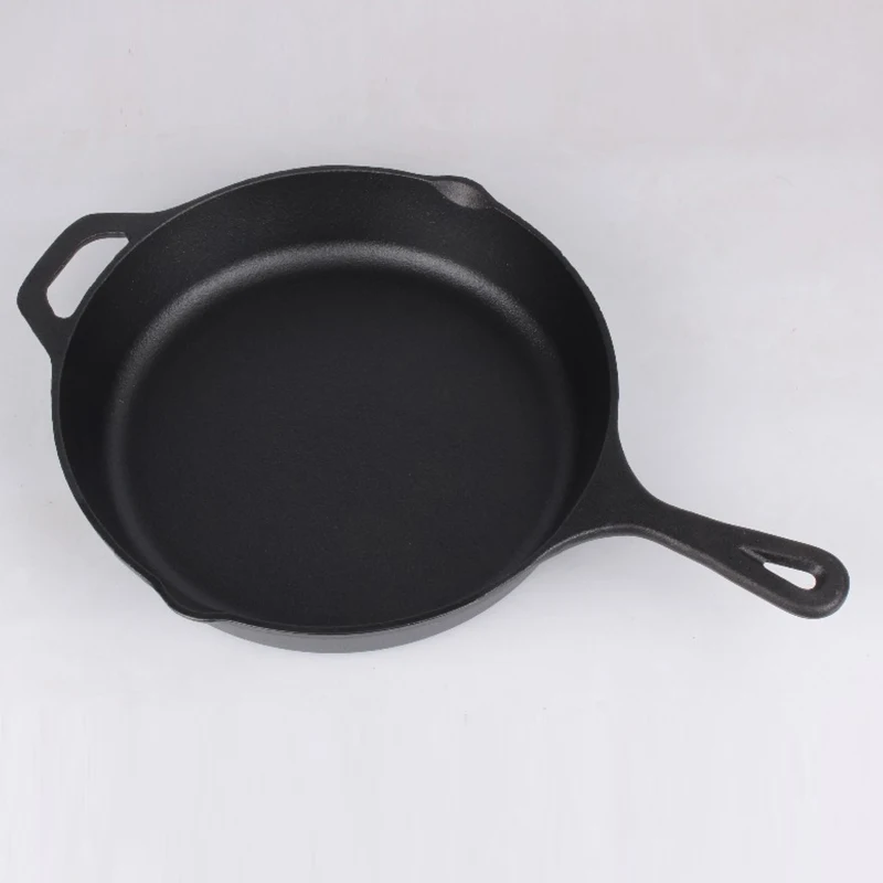 Factory Supply Classic Pre-Seasoned Cast Iron Skillet Frying Pan Griddle With Handle