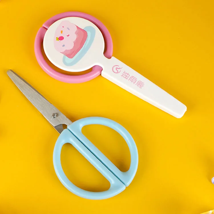 Cake Pattern Office Craft Scissor   Child Safety Cutting Scissors Office Stationery Combo