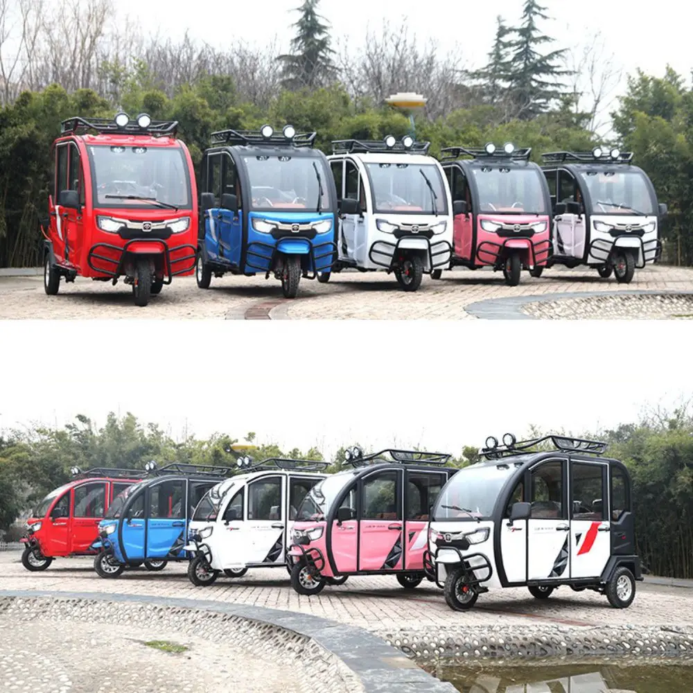 high speed 3 wheel electric cargo| passenger scooter in electric tricycles damping 800w-1000w new energy electric car 3 seats