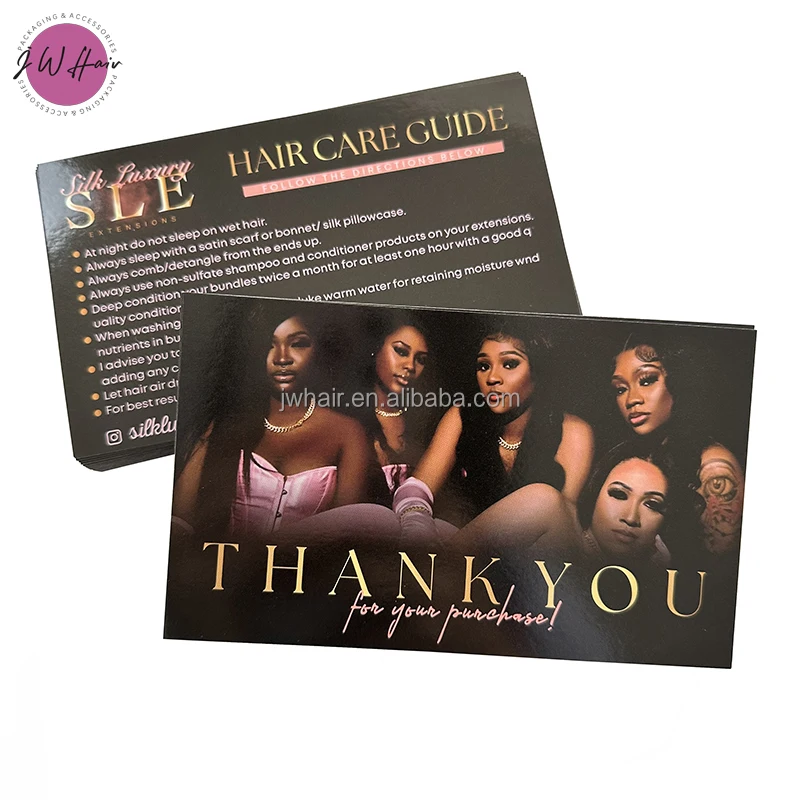 Hair Detangle Brush,Hair Shopping Bag,Gift Wrapping Paper,Hang Tag,Edge Band,Thank You Card Custom Full Hair Packaging