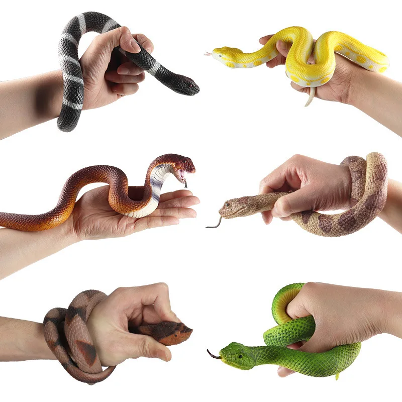 Rubber Toy Prank Children Gift Realistic Soft Snake Halloween Party Prop