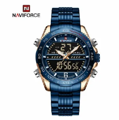 NAVIFORCE 9195 High Quality Male Quartz Men Wrist Watches Alloy Chronograph Cheapest Watch Men Watch 2022