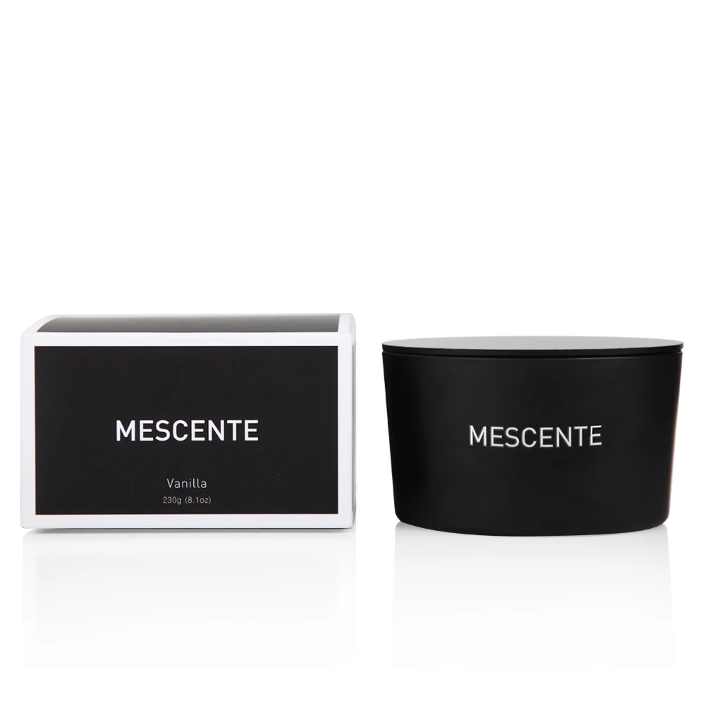 Mescente factory china custom branded blue big scented 3-wick ceramic jar candles