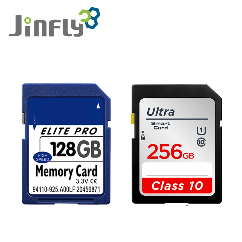 JINFLY UDP Chip Tarjetas SD Card OEM ODM Factory 128M 256M 512M 1G 2G 4G 8G 16G for Camera De Memoria 32G 64G 128G 256G 30-40M/S