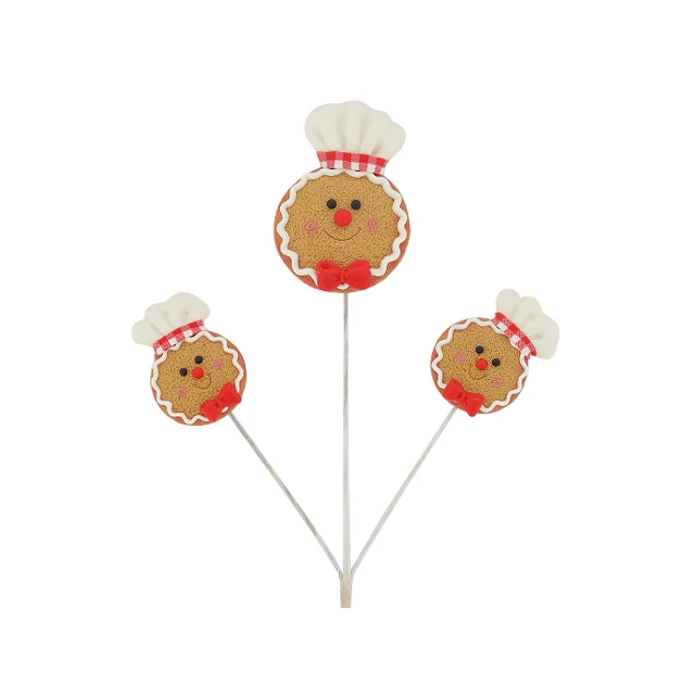 Wholesale Home Decor Nordic Style Crafts Polymer Clay Gingerbread Man Chef New Christmas Gifts