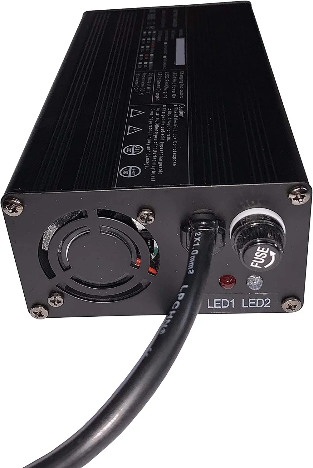 SRITEC 3.65V 20A LFP Charger For 1S 3.2V LiFePO4 50AH 100AH 200AH Battery Cell Alligator clips Crocodile clip Aluminum shell