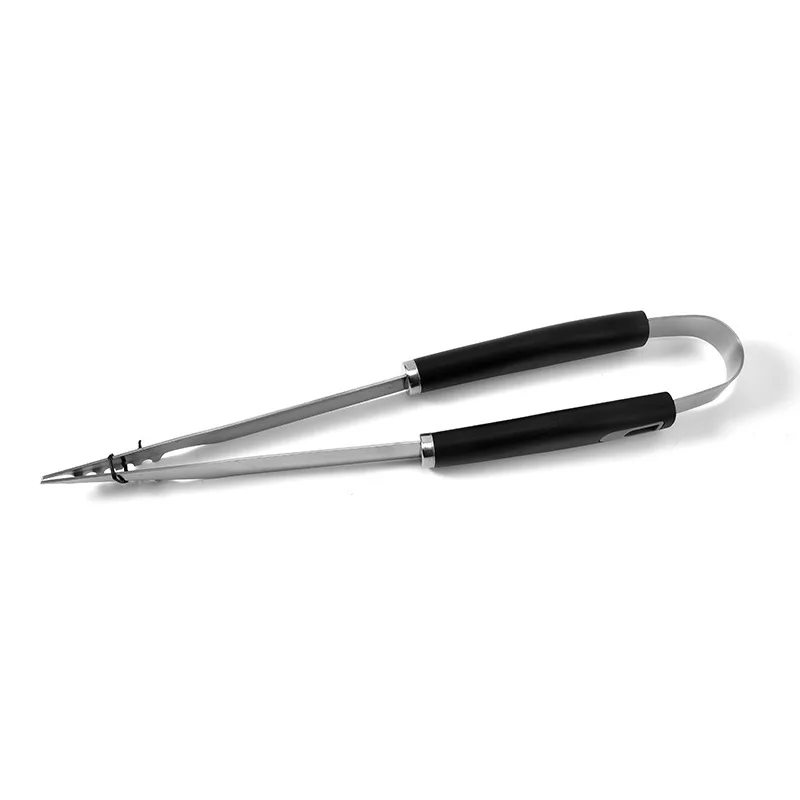 
Manufacturer offer hot selling kitchen outdoor BBQ tool set of 4 pieces barbecue tools with plastic handle BBQ tong clip 