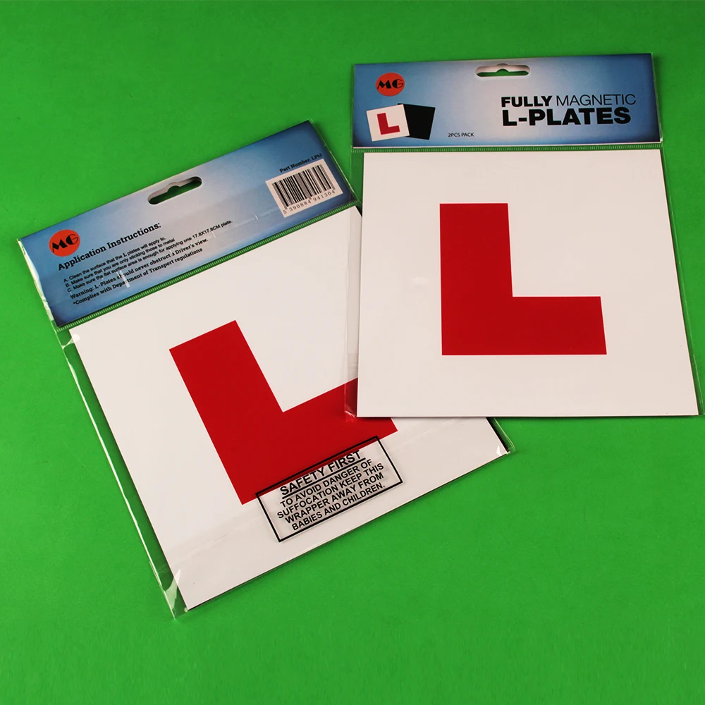 Maglory 17.8*17.8CM UK British Magnetic Learner Driver Car Sticker L Plates Safety Warning Sign