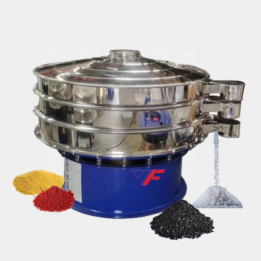 Granule Screening Powder Sifter Machine Automatic Stainless Steel Round Circular Rotary Vibratory Sieve Shaker Screener Screen
