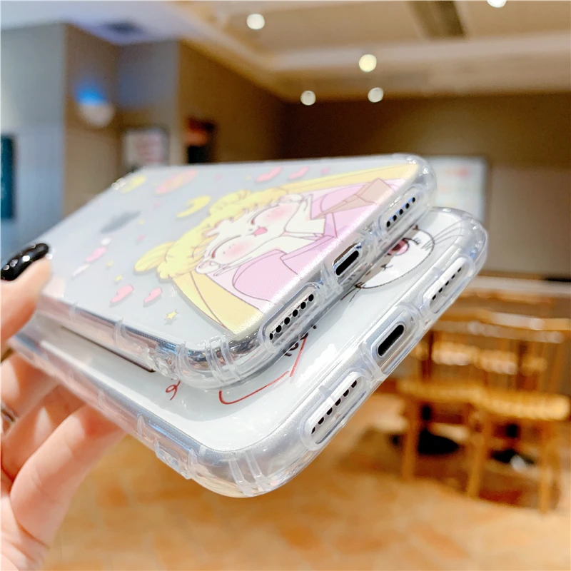 Hot sale new beautiful girl  Phone11 mobile phone shell bag anti-fall 11ProMax  X XS cute transparent mobile phone bags