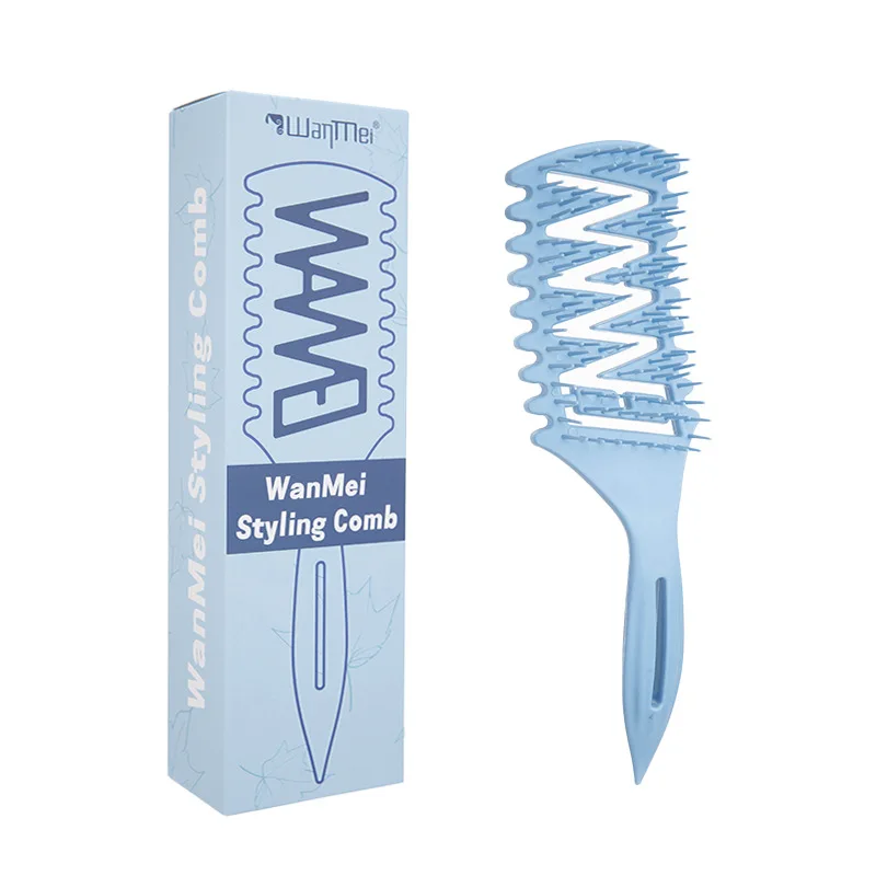 Wholesale discount price hair Massage Head Meridian Comb Raise Skull Top Styling Comb Speed Drying hollow Comb hair brush