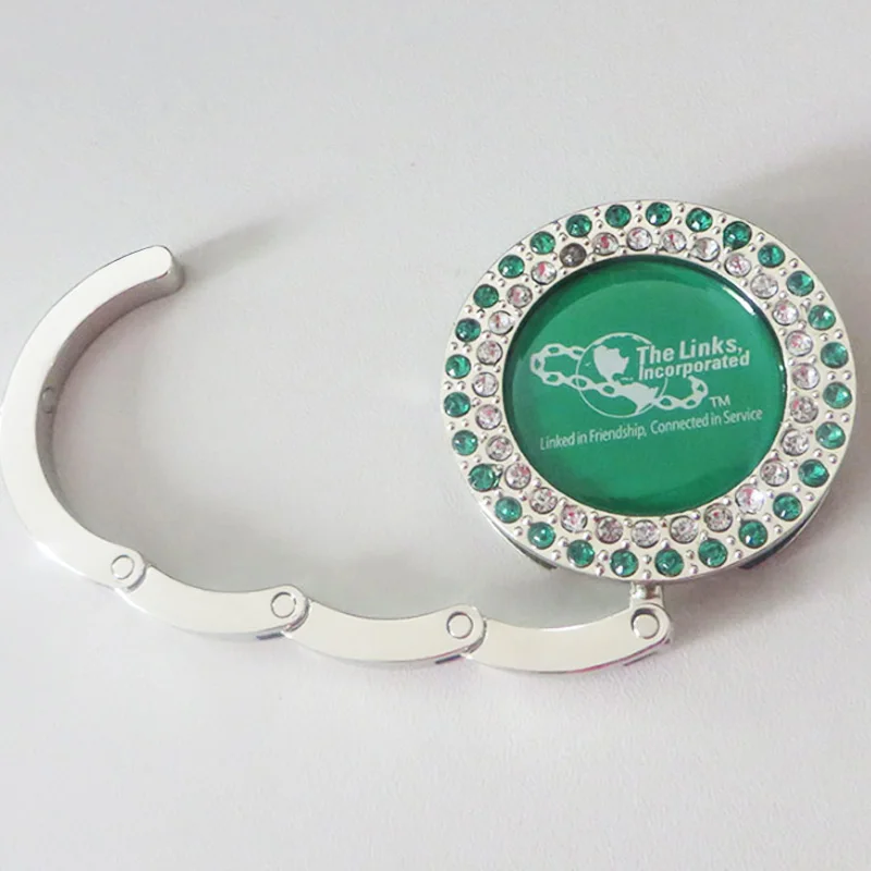 Custom Creative Table Top Folding Purse Hook Handbag Holder Accessories Bag Hanger Plate Type