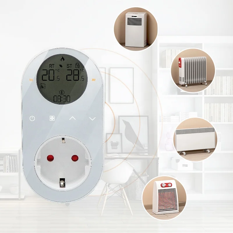Beca BHT-12-LED Plug-In Sauna Rooms Wifi  Wireless Programmable Nest HVAC Thermostat for Underfloor Heating
