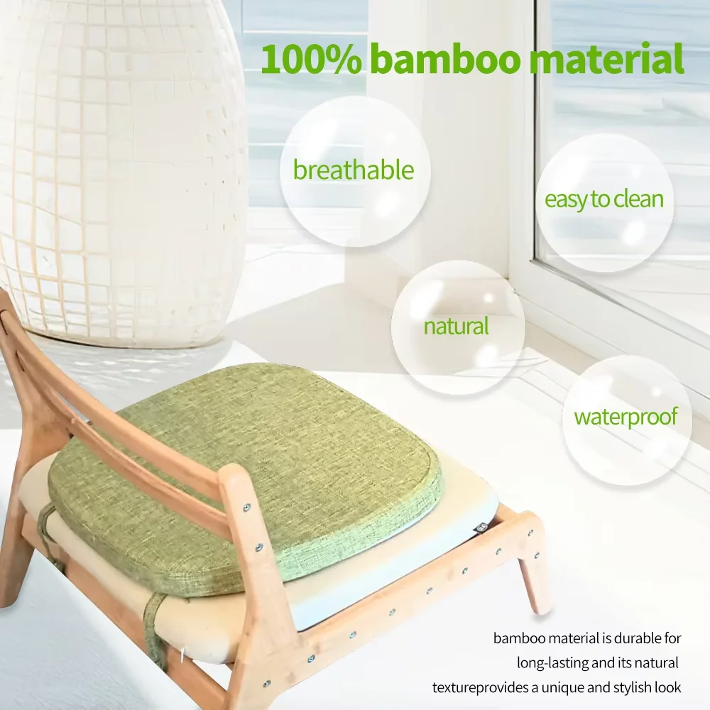 2024 Eco-Friendly Bamboo Floor Seat Chair for Sitting on Unique Japanese Cushion Accent Furniture Tatami Style for Living Room