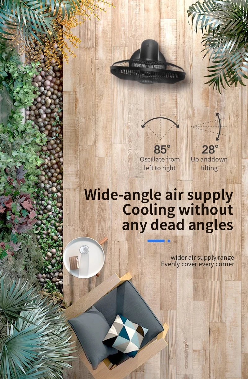 Modern 16 Inch Stand Fan with 3 Speed Modes and Wide Oscillation  with Adjustable Height and Wide Airflow