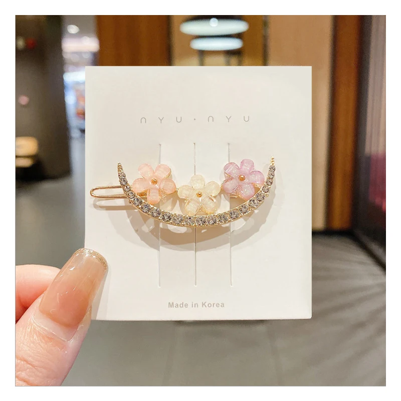 Wholesale Ladies Wedding Bridal Mermaid Luxury Crocodile Bling Butterfly Resin Chain Design Unbreakable Hair Clips