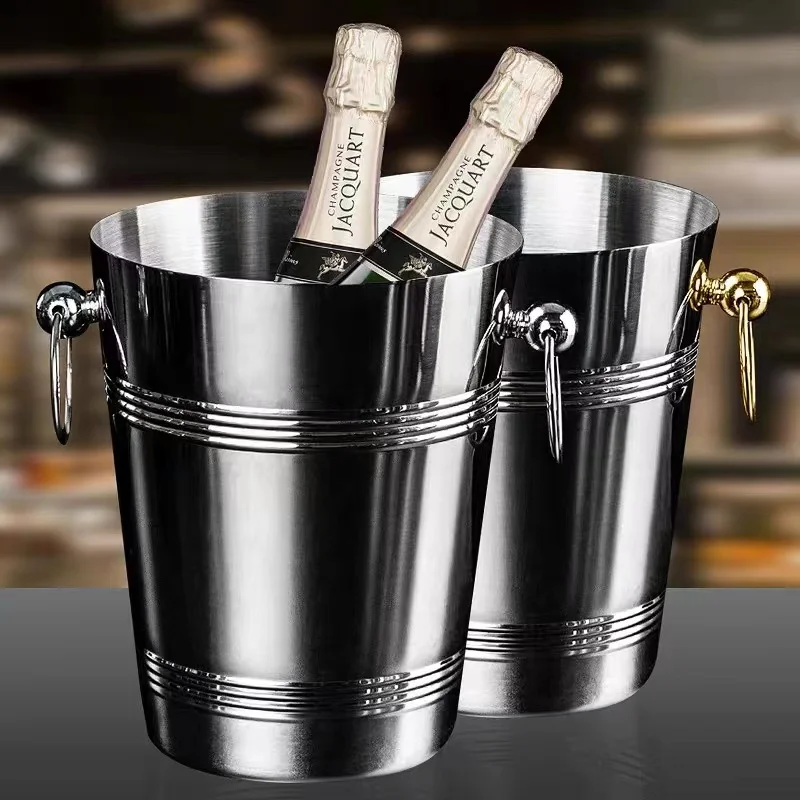 Made in China Stainless steel bar supplies Stainless steel double ear ice bucket