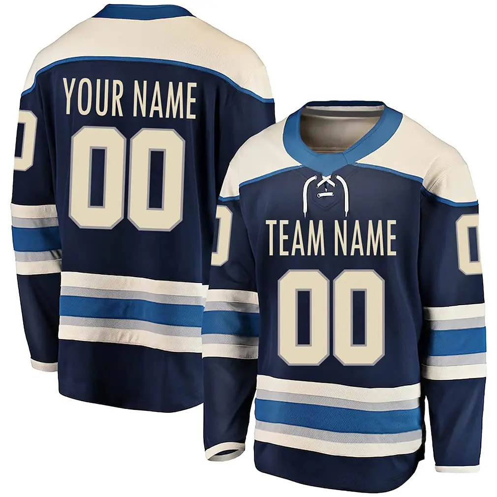 Cheap Custom-made Polyester Wholesale Blank Plain Mens Ice Hockey Jersey