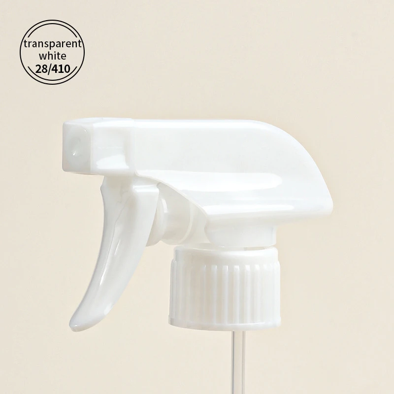 Sunnature Plastic White Trigger Sprayer 28/410 For Bottles Reusable Square Guns Handy Spray Flat Pump Guns