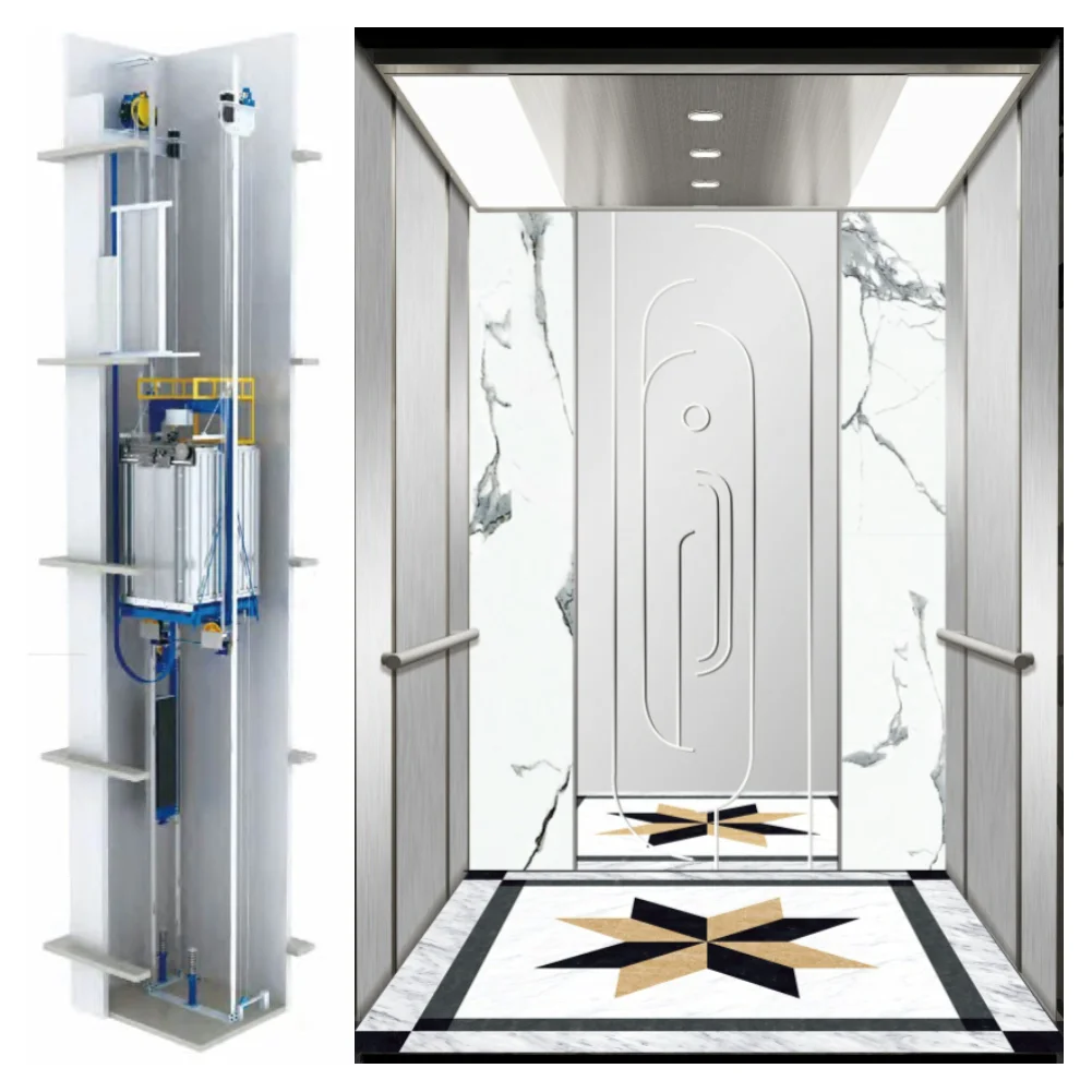 Mrl/Mr 630kg Passenger Elevator Lift Traction Drive Residential Home And Commercial Elevator
