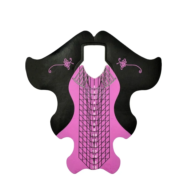 Customized 100pcs Round Tips Extension UV Gel Nail Art Form French Tips Nail Form Long