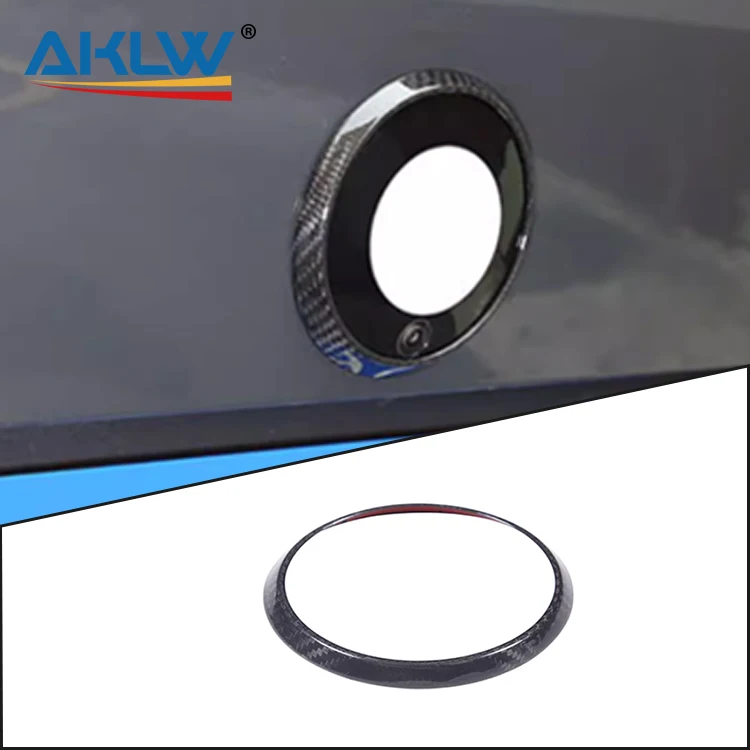For BMW 4 Series G22 G23 G26 2021-2023 Trunk Logo Panel Decorative Frame Cover Real Carbon Fiber Car Exterior Accessories