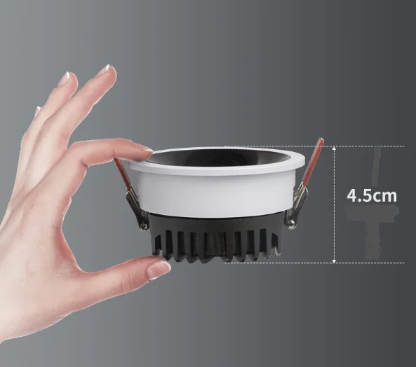 Home Office Adjustable 5W 12W 20W Indoor Led Downlights Black White Aluminum Downlight Housing Recessed Led Down Light