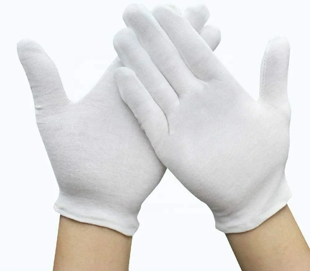 cotton general purpose full hand 100% cotton thread labor bath mitt gloves mittens custom with logo