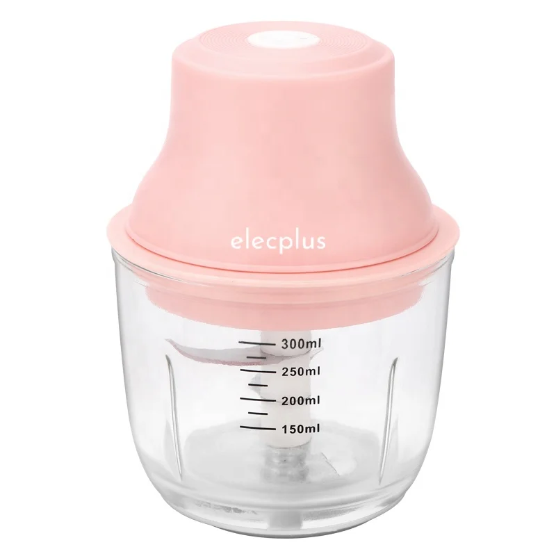 
Household Appliances 300ml glass bowl USB mini portable food processor multi-function baby food processor kitchen 