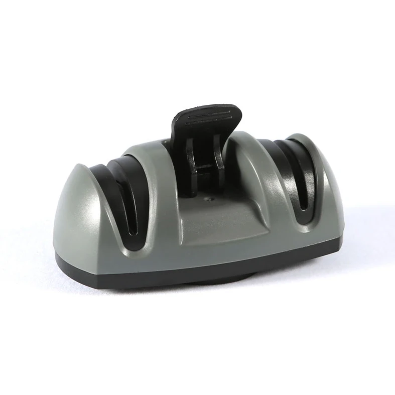 Kitchen Suction Cup Two Stages Diamond Ceramic Knife Stone Sharpener