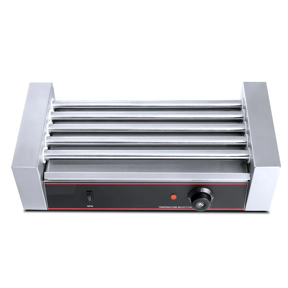 Commercial Hot Dog Grill 5 Rollers Electric Automatic Hot Dog Making Machine Sausage Roaster For Sale
