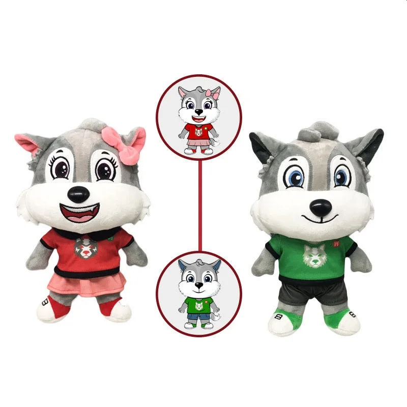 Promotion Plush Toy Manufacturer Custom Logo Soft Plush Human Doll Mascot Stuffed Animal