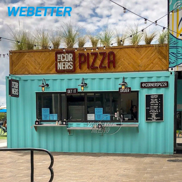 WEBETTER Prefab Restaurant Modular Container Fast Food 20ft 40ft Steel Structural Container Cafe Kitchen Restaurant