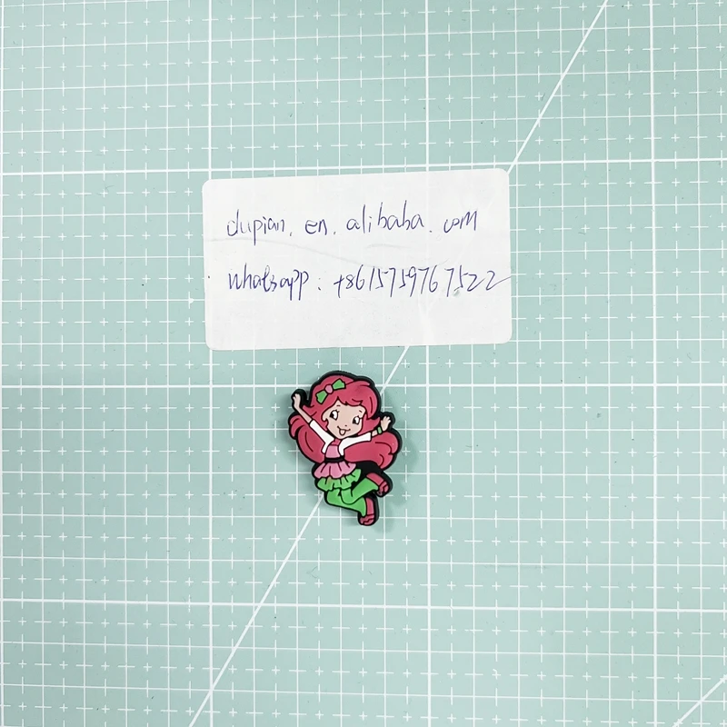 Strawberry Girl Wholesale Pvc Custom Clog shoe Charms Designer Shoe Decoration Bulk Pvc Shoe Charms Bulk Custom clogs Charms