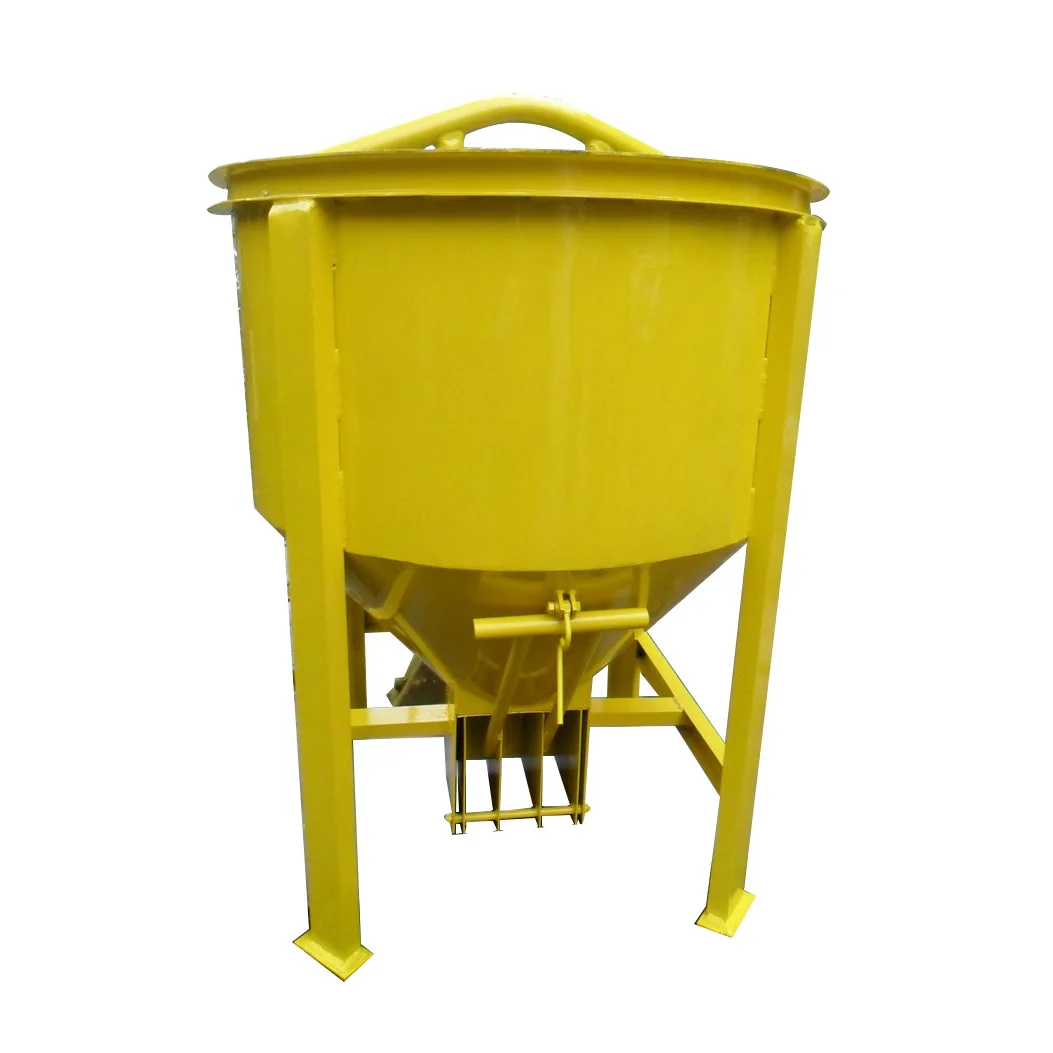 Concrete Bucket for Crane 1.5cubic meter  Lifts Concrete Tower Crane Precast Skip Concrete Bucket Scale