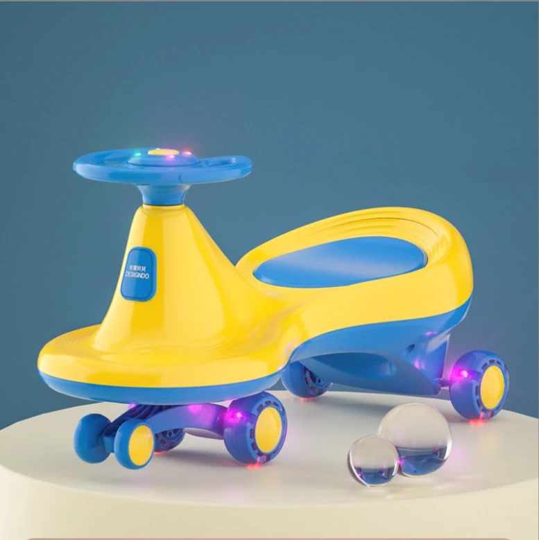 universal wheel twister 2-8 years old Children swing car with light