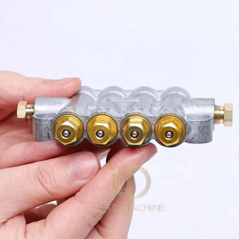 ZLFA 2/3/4/5 Ways Volumetric Grease Distributor Or Metering Devices Manifold Block For Lubrication System/CNC Machine