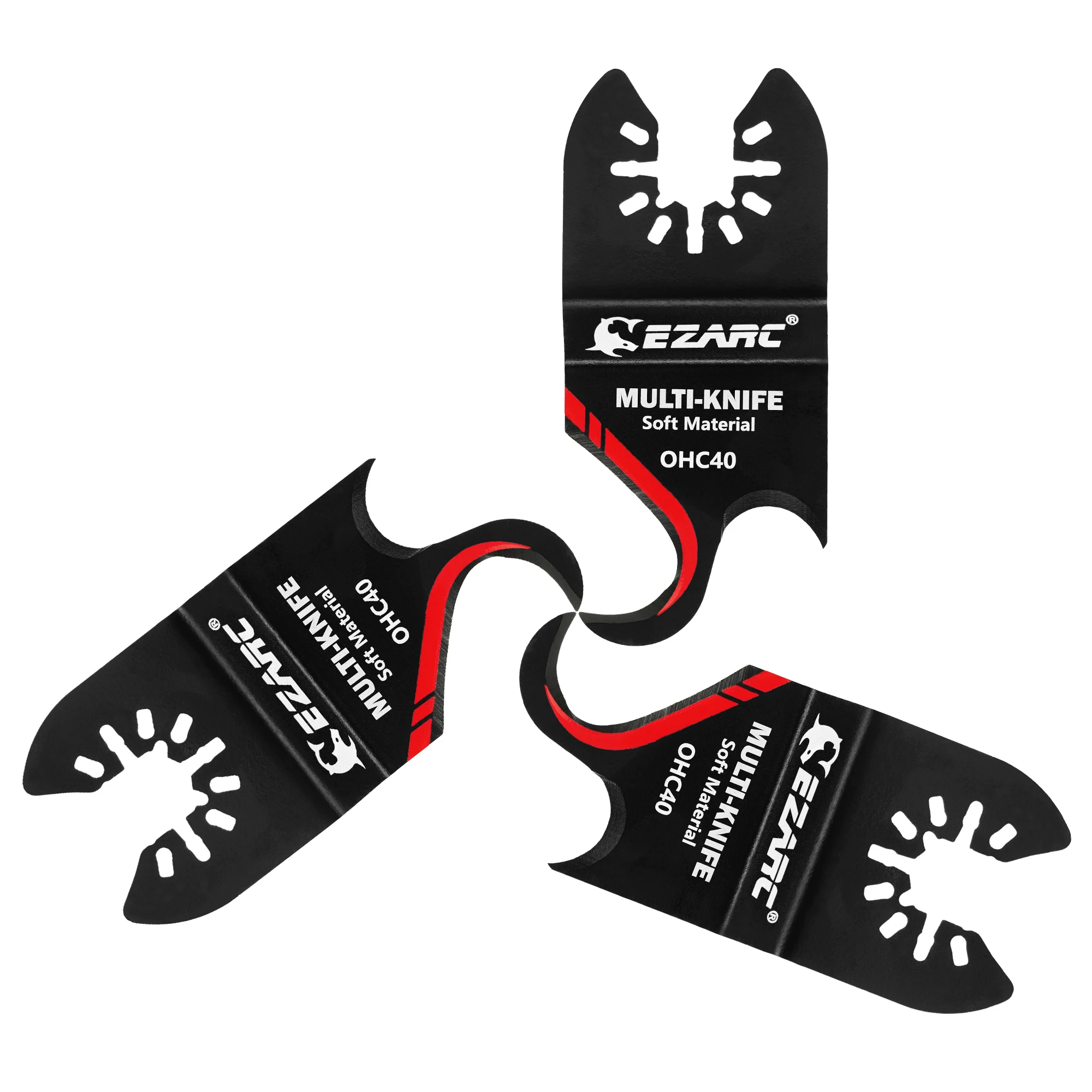EZARC Oscillating Multi tool Hook Knife Blade, 3PCS Multitool Saw Blades for Cutting Soft Materials Roofing Shingles, PVC Carpet