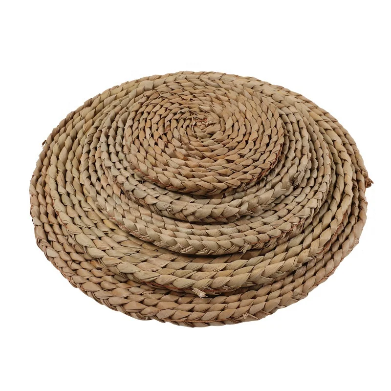 Wholesale handmade corn husk woven round rattan placemats woven placemats