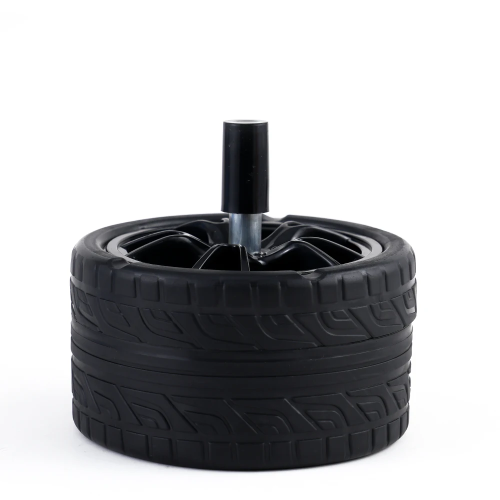 11*10CM Wheel Tyre Shape Metal Ashtray Press Lid Cigar Cigarette Ash Tray Smoke Shop Accessories Smokeless Round Ashtray