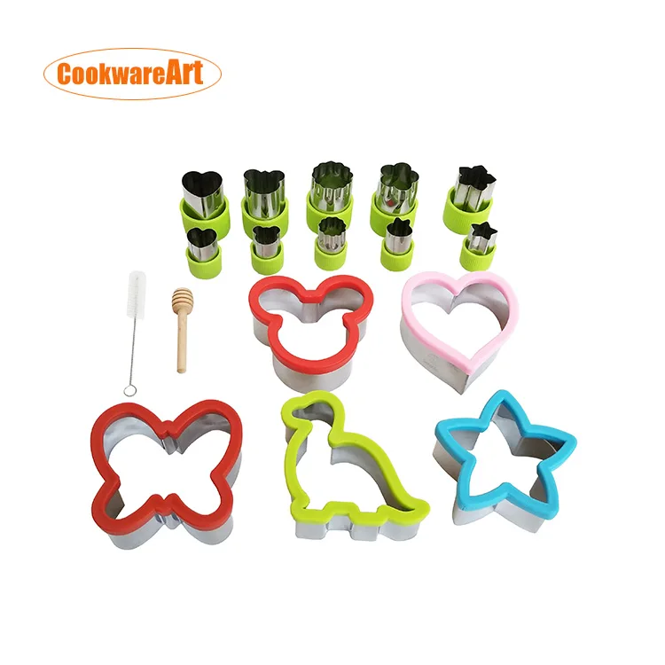 Набор сэндвич-резаков Amazon для детей, резак для овощей и фруктов, нержавеющая сталь, резак для печенья и инструменты для украшения еды