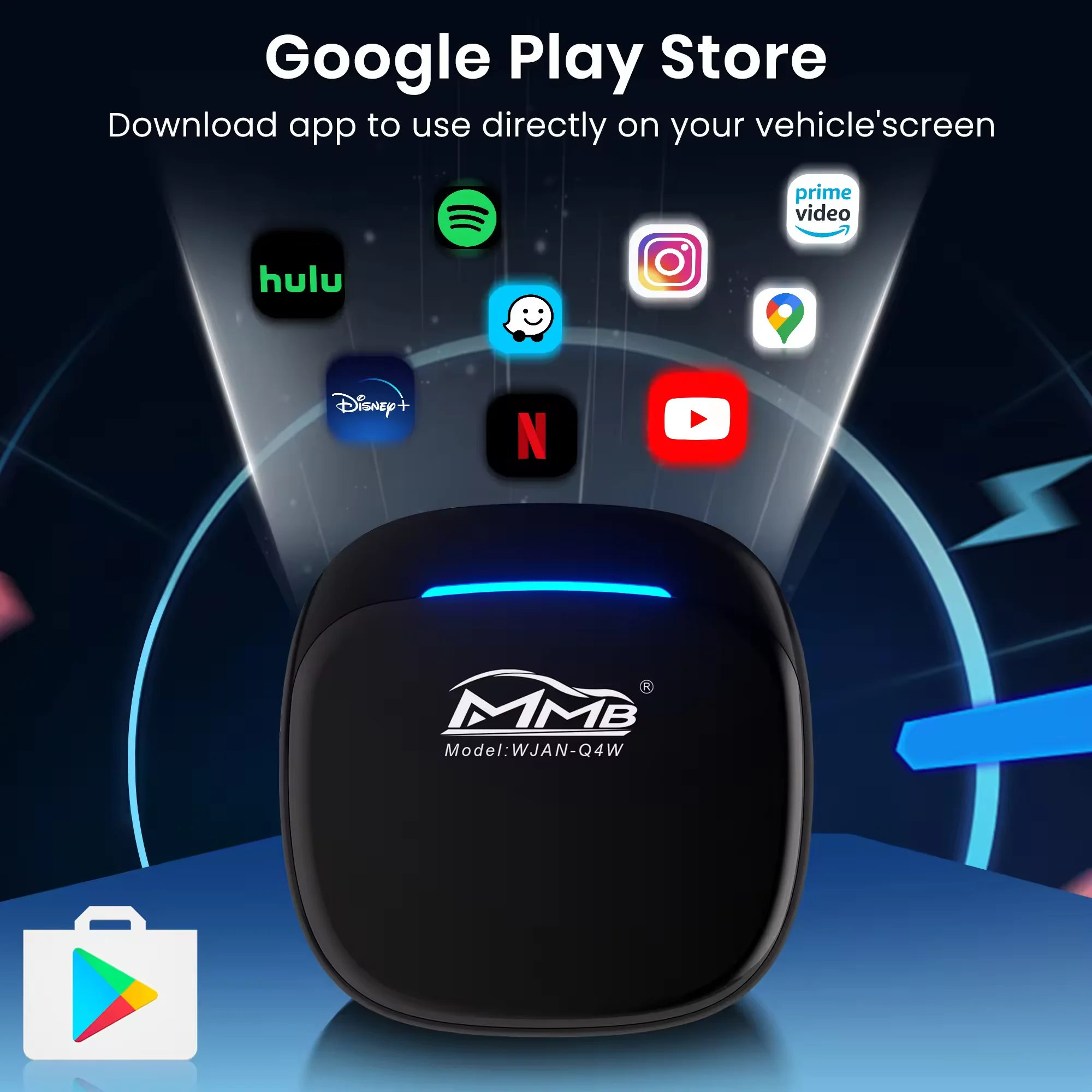 MMB Android 13  Wireless CarPlay Adapter 8+128GB Android Auto Netflix YouTube Google App Store Carplay Android Ai Box