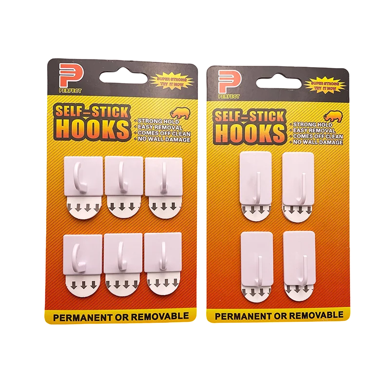 Reusable Sticky Hooks Adhesive Silver Circle and Round Hooks Towel Holder