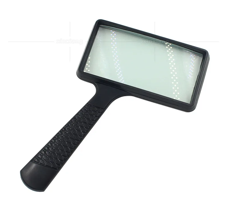 50*100mm 3XHandheld rectangular glass lens high-definition magnifying glass for the elderly to read newspapers and books