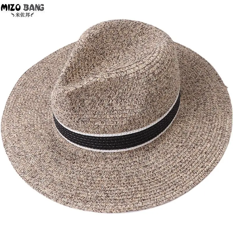 2020 summer fascination outdoor fashion beach sun visor paper light wide brim bowler straw hat for woman custom logo