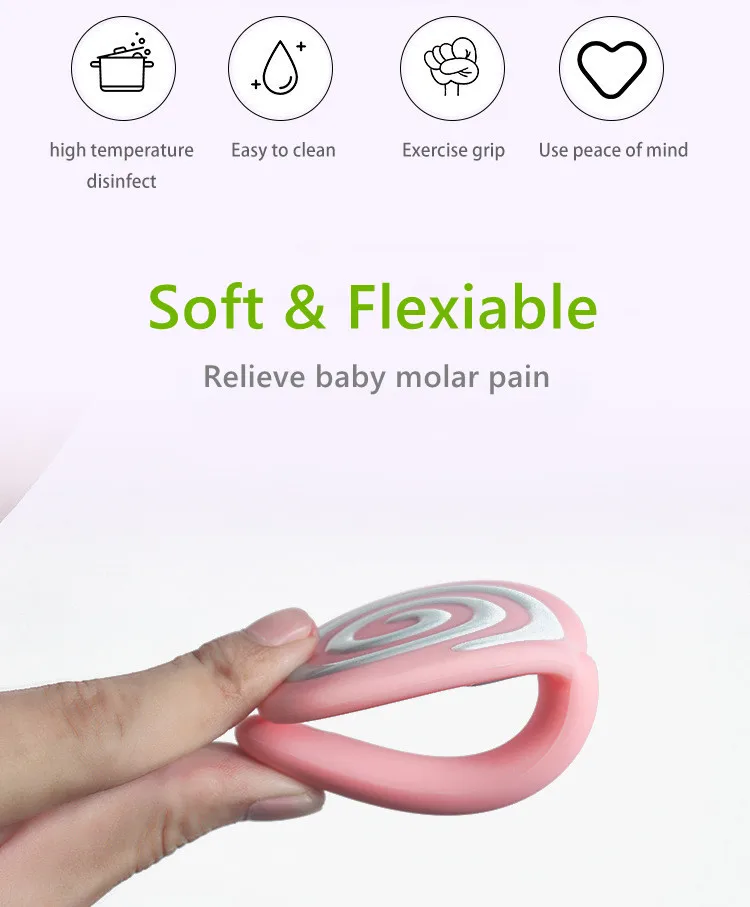 custom  soft  baby  teething teethers food grade Safety bpa free silicone baby teethers