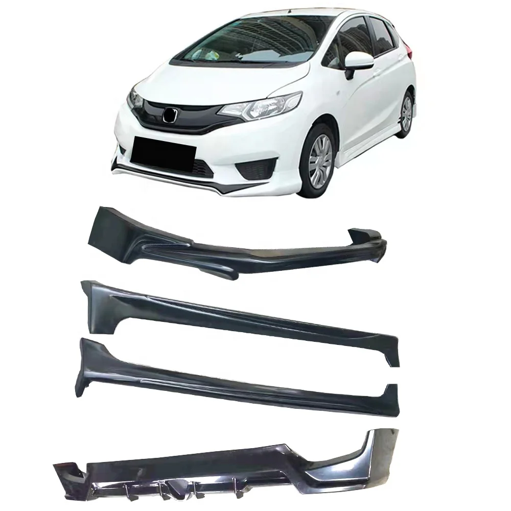 Автомобильный комплект кузова для honda fit jazz mugen style abs пластик для honda jazz 2014 2015 2016 2017 передняя губа задняя губа боковые юбки