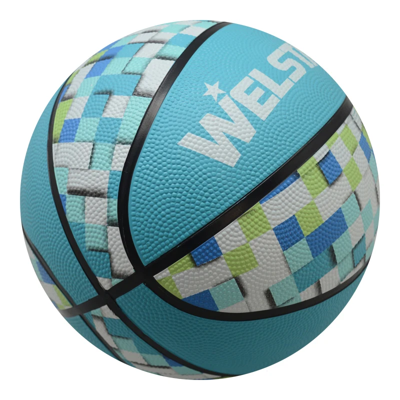 Size 7 factory price rubber basketball ball wholesale with custom logo printing