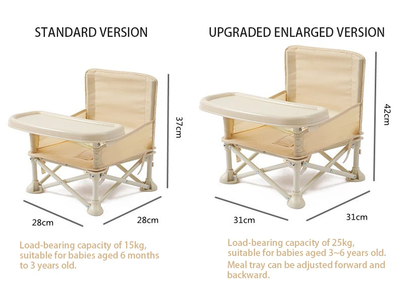 High Quality Foldable Baby Dining Chair for Indoor and Outdoor Portable Baby Feeding Chair Low Seat Folding Baby Beach Chair
