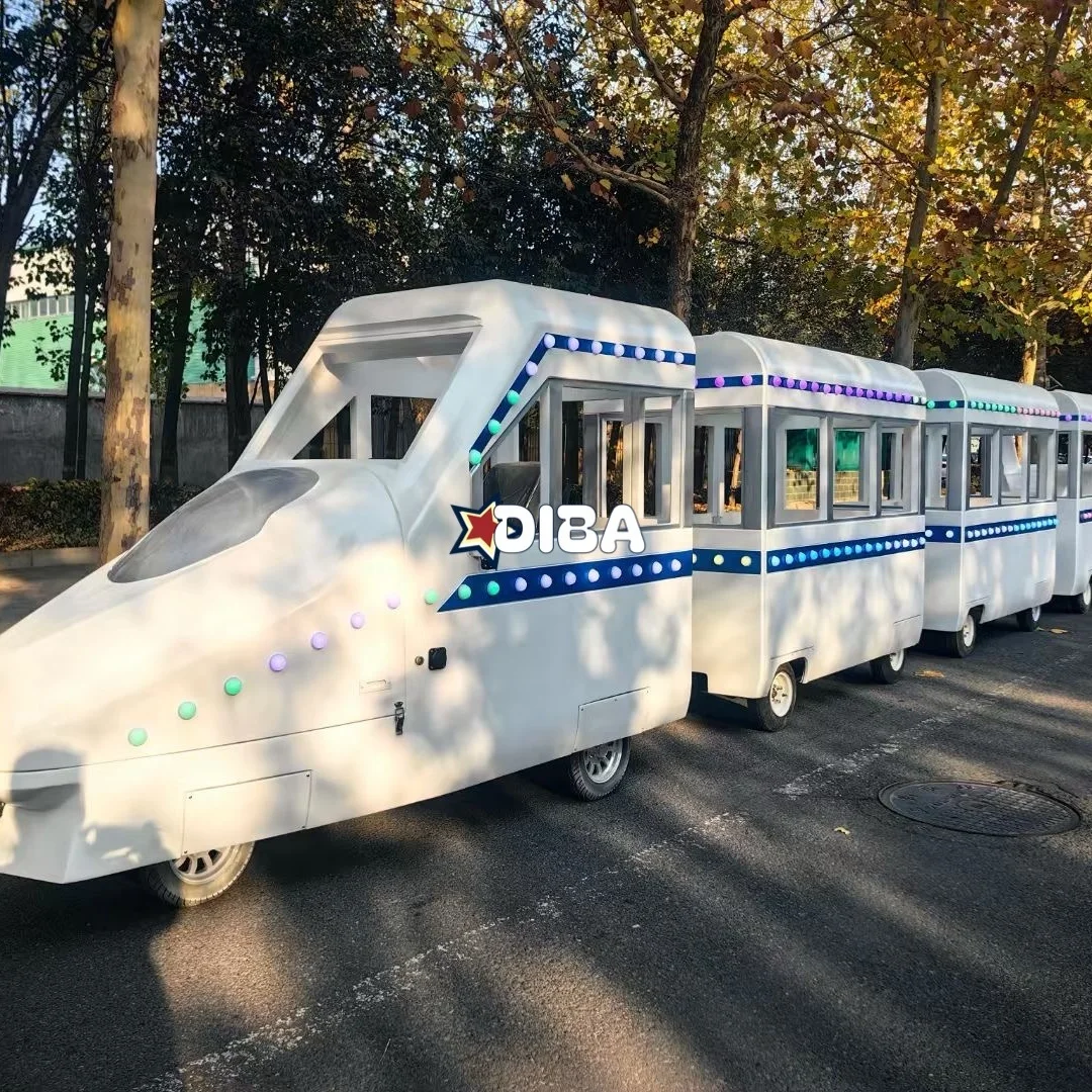 High-speed rail modeling Manufacturer Amusement Park Children and adultTrackless Tourist Train Ride